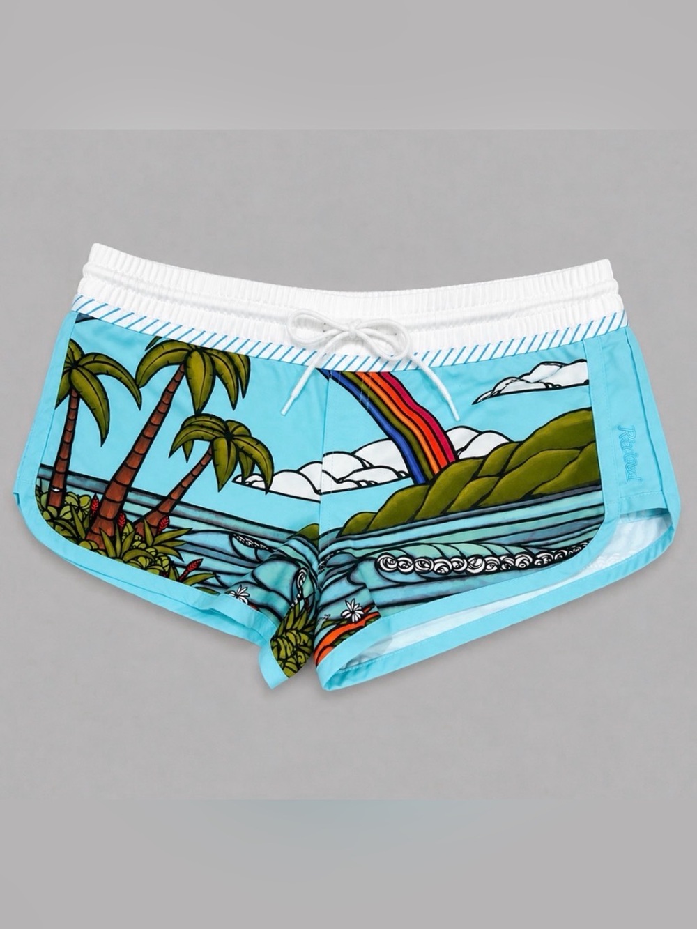 Rip Curl Women's Heather Brown Board Shorts L Y2K Hawaii Surf Swim Rare Tropical - Picture 2 of 6